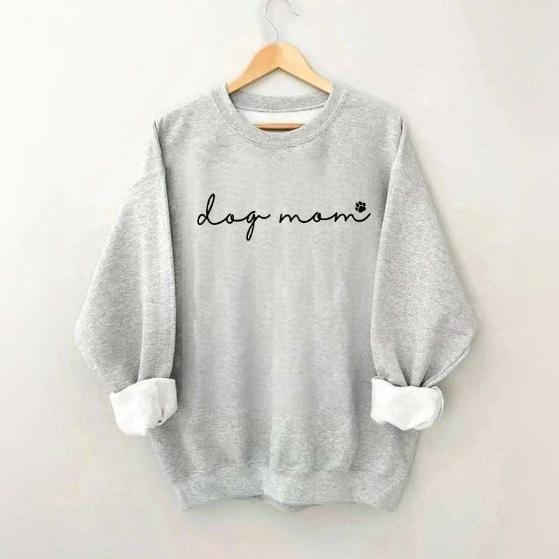 Dog Mom Paw Womens Sweatshirt