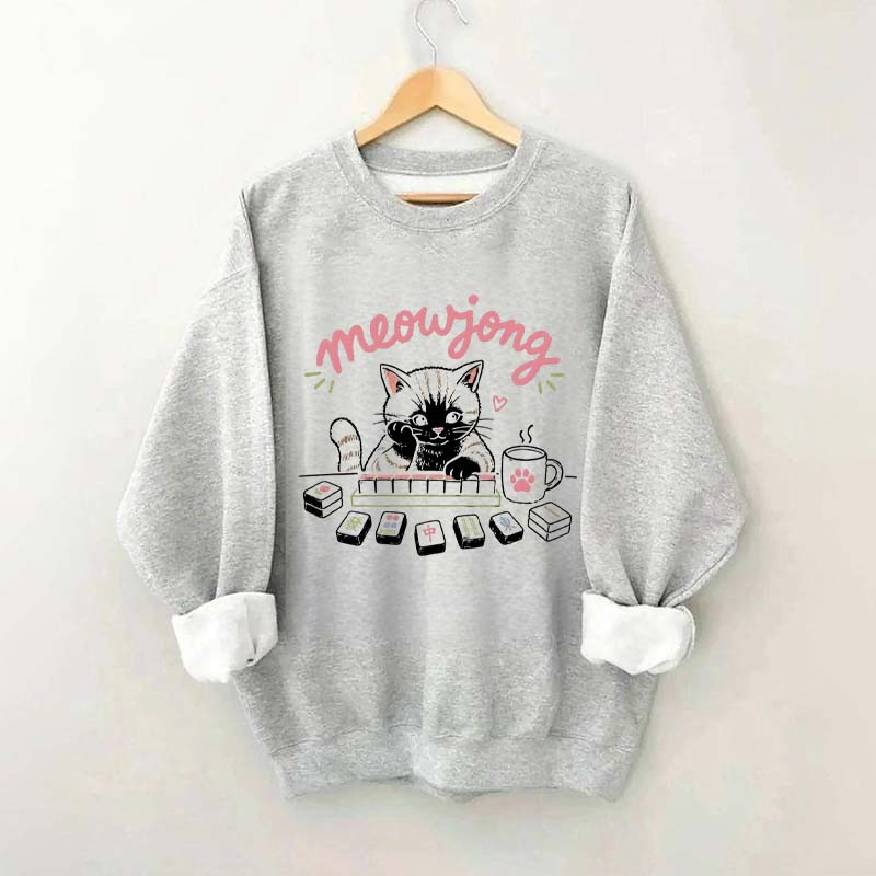Cute Mahjong Cat Lover Sweatshirt