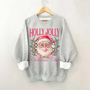Pink Holly Jolly Christmas Club Sweatshirt