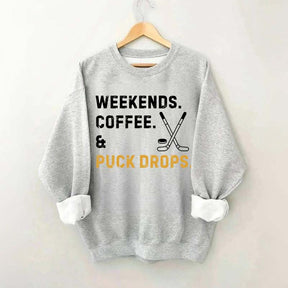 weekend Coffee Puck Drops Sweatshirt