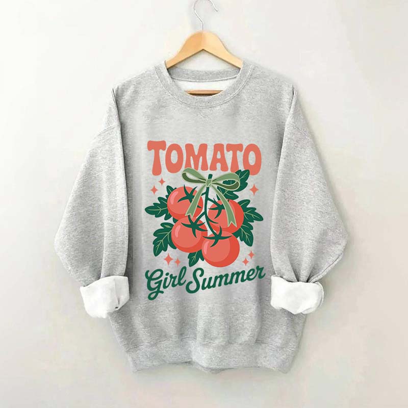 Fresh Garden Vegetable Tomato Girl Swwatshirt