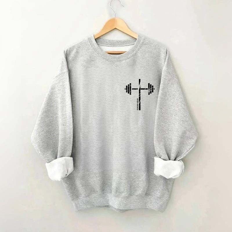 Lift Heavy Pray Hard Religious Gym Sweatshirt