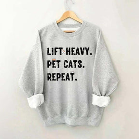 Funny Weight Lifting Cats Sweatshirt