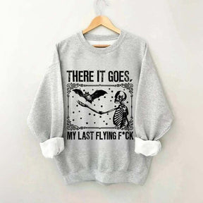 Skeleton Bat Spooky Halloween Sweatshirt