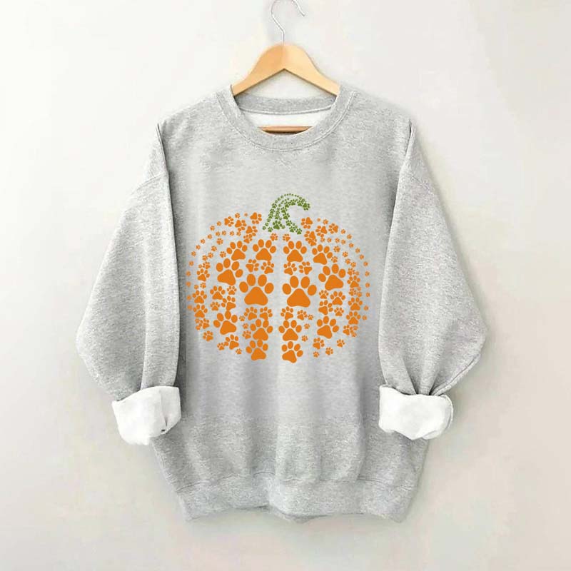 Paw Pumpkin Halloween Dog Sweatshirt