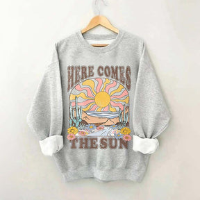 Here Comes The Sun Retro Desert Sweatshirt