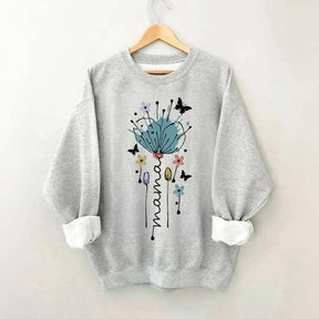 Mama Flower Butterfly Sweatshirt
