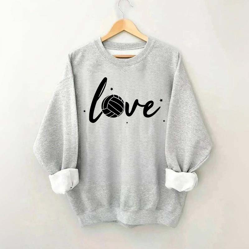 Simple Black Volleyball Journal Lover Sweatshirt