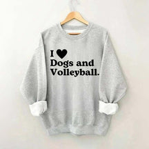 I Love Dogs and Volleyball Sweatshirt