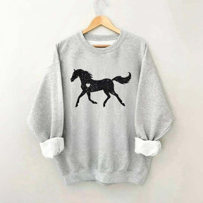 Glitter Horse Sweatshirt
