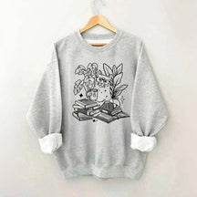 Cat Reading Book Sweatshirt