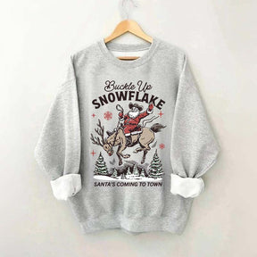 Retro Christmas Cowboy Santa Sweatshirt