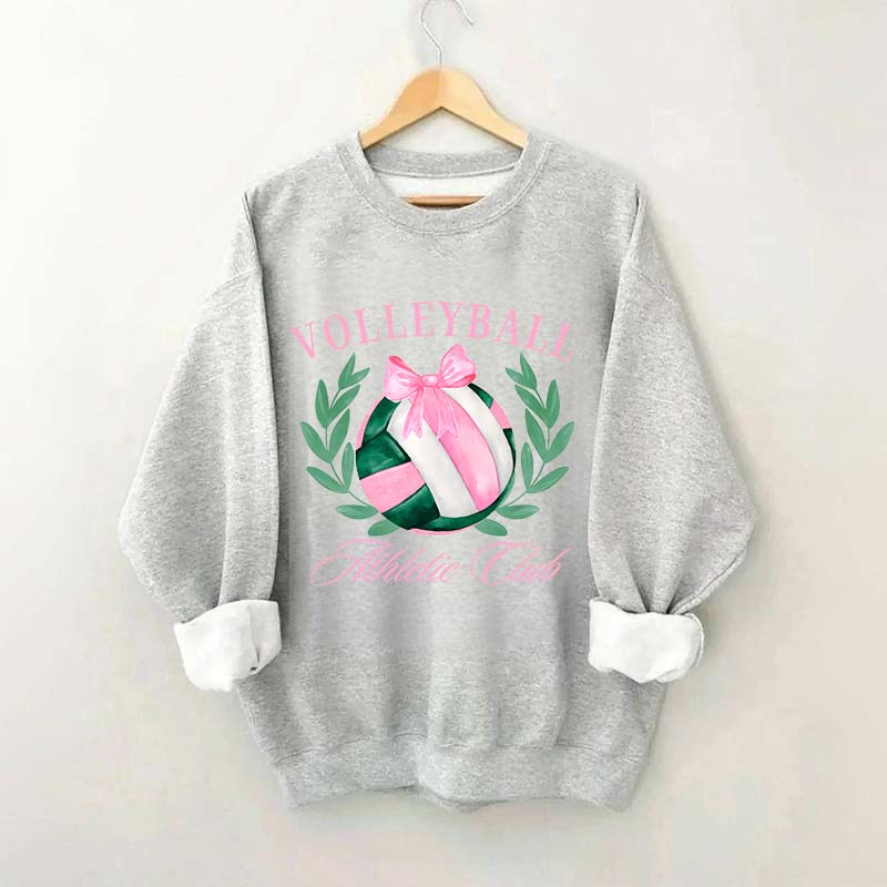 Coquette Bow Volleyball Preppy Sweatshirt