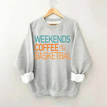 Weekends Coffee Basketball Vibes Sweatshirt