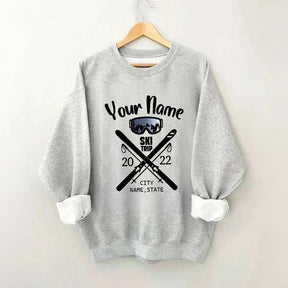 Personalized Snow Trip Sweatshirt