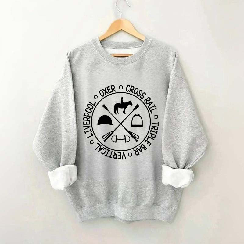 Horse Show Jumps Equestrian Sweatshirt