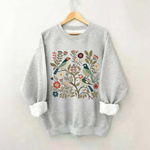 Cottagecore Birds and Flowers  Sweatshirt
