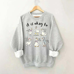 It is Okay To Words Of Affirmation Kindness Sweatshirt
