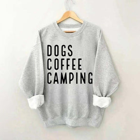Dogs Coffee Camping Trending Sweatshirt
