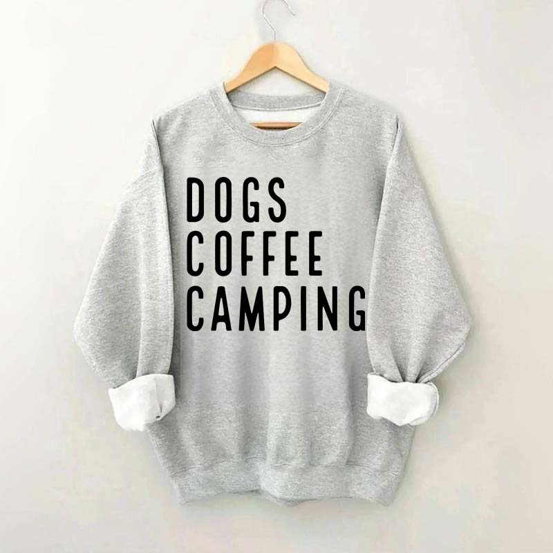Dogs Coffee Camping Trending Sweatshirt