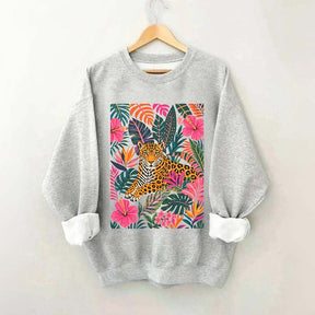 Tiger Floral Jungle Animal Sweatshirt