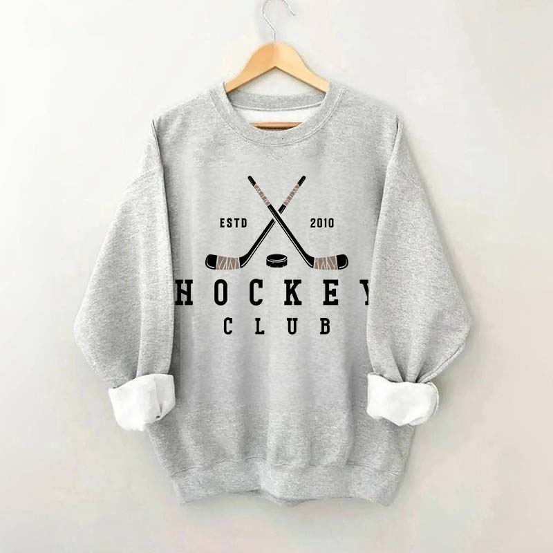 Personalized Year Vintage Ice Hockey Club Sweatshirt
