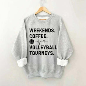 Weekends Coffee Volleyball Players Sweatshirt