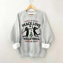 Peace Love Volleyball Christmas Sweatshirt