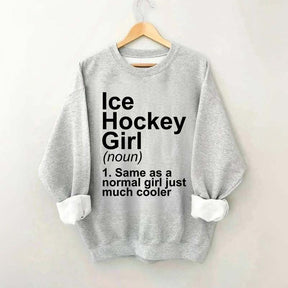 Ice Hockey Girl Sassy Sport Sweatshirt