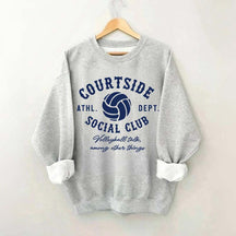 Courtside Social Club Funny Volleyball Mom Sweatshirt