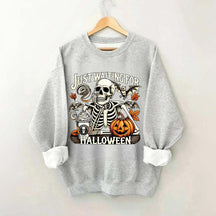 Just Waiting for Halloween Retro Halloween Sweatshirt