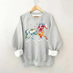 Floral Horse Wildflower Sweatshirt