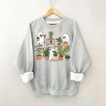 Cute Crazy Plant Lady Ghost Sweatshirt