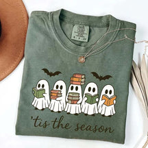 §³ute Ghosts Reading Books T-Shirt