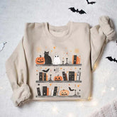 Halloween Book Shelf Sweatshirt