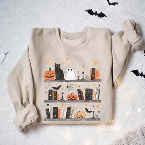 Halloween Book Shelf Sweatshirt