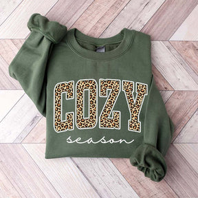 Retro Leopard Cozy Season Sweatshirt