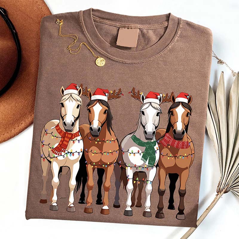 Western Horse Christmas T-Shirt