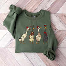 Christmas Ducks Farm Lover Sweatshirt