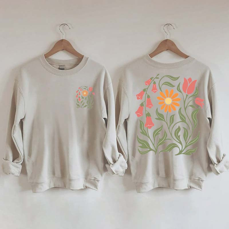 Foxglove Daisy Tulip Sweatshirt