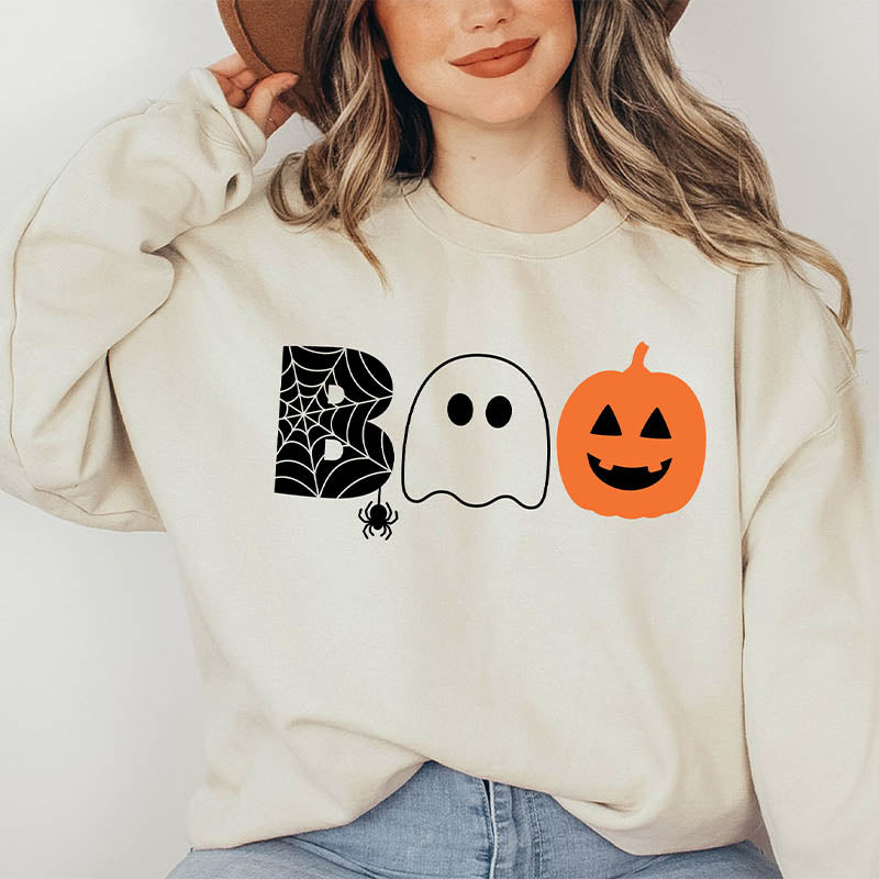 Halloween Boo Pumpkin Sweatshirt