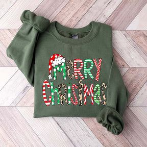 Womens Merry Christmas Cute Sweatshirt