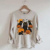 Halloween Cat And Pumpkin Sweatshirt