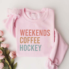 Weekends Coffee Hockey Sport Mom Sweatshirt
