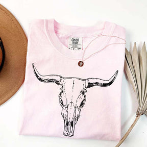 Comfort Colors Boho Cow Skull T-Shirt
