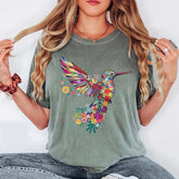 Floral Hummingbird T-Shirt