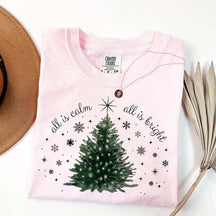 Christmas Tree Minimal Chic Holiday T-Shirt