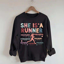Half Marathon Running Religous Sweatshirt