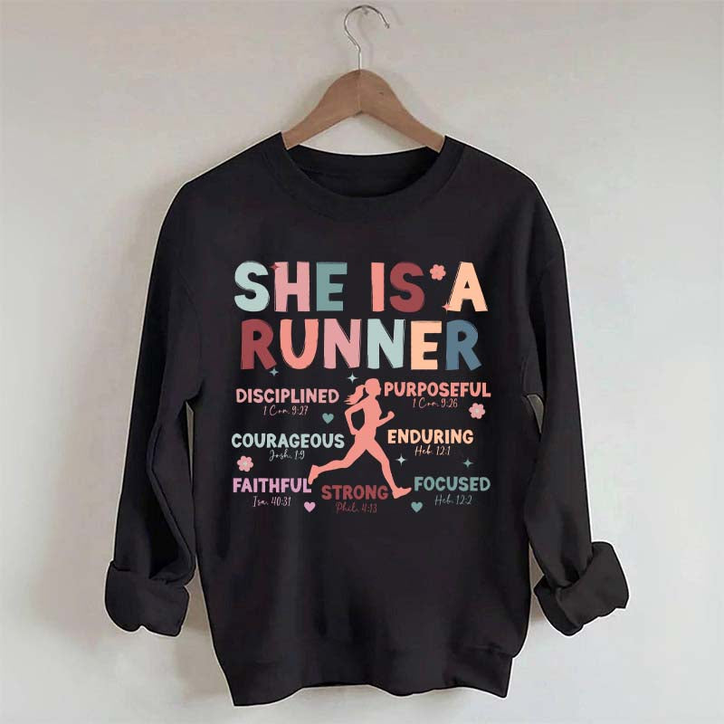 Half Marathon Running Religous Sweatshirt