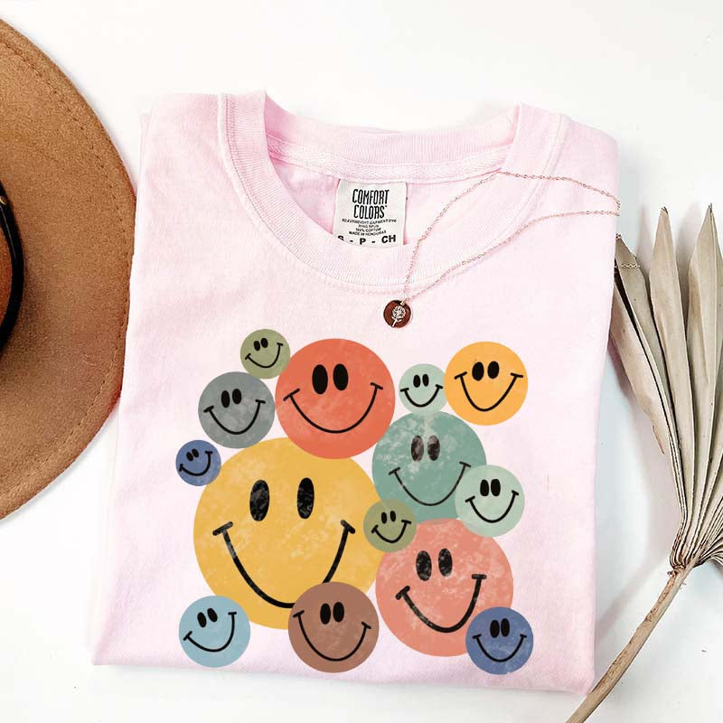 Retro Smiley Faces T-Shirt